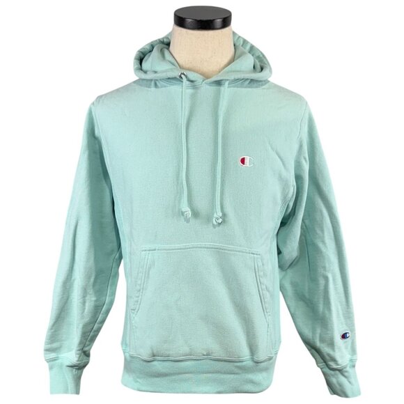 Champion Reverse Weave Pullover Hoodie Mint Green Small Cotton/Polyester - Picture 1 of 12